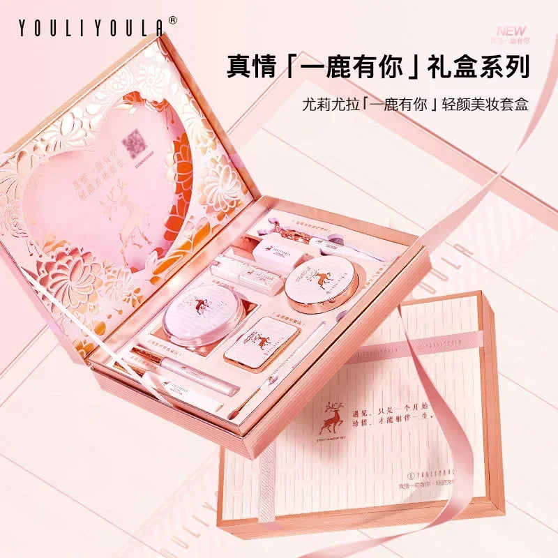 Christmas Makeup Kit 10pcs Full Professional Concealer Cushion BB Cream Lipstick Birthday Gift Cosmetics Make-up for Women